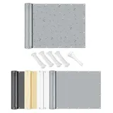 Sondergrößen Erhältlich Sonnensegel Wasserdicht Rechteckig, 4x6.5M, Sonnensegel Wasserdicht, Markisenstoff 95% UV Schutz, Wetterfest, Balkon Sichtschutz Ohne Bohren Terrasse - Hellgrau