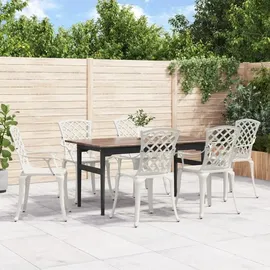 vidaXL Gartenstühle 6 St. Gartenstuhl 60 x 60 x 93 cm Weiß
