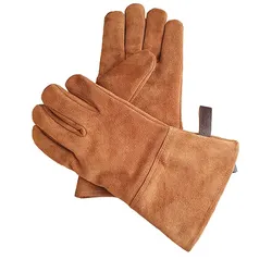 Ofenhandschuhe Gloves Rindsleder braun, Designer Weltevree, 2x30x18 cm