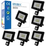 CLAR- Led Strahler Mit Bewegungsmelder Außen, Led Aussenleuchte Mit Bewegungsmelder, 30W (Pack 5)