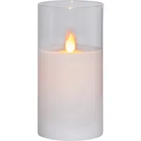 Star Trading M-Twinkle LED Stumpenkerze 1 St. silberfarben