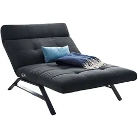 KAWOLA Relaxliege AMERIVA Polyester 120 x 110 x 158 cm Schwarz mit Kissen und Kopfteil