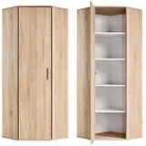 mokebo Eckschrank in Braun Der Lange Schrank Aufbewahrungsschrank oder Mehrzweckschrank