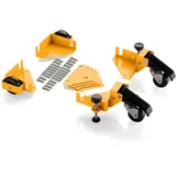 Wiltec Rollen für Möbel 4tlg bis 180 kg, Möbelrollen mit Bremsen, Transportrollen für Möbel, Schwerlastrollen für flexiblen Transport, stabile Eckrollen