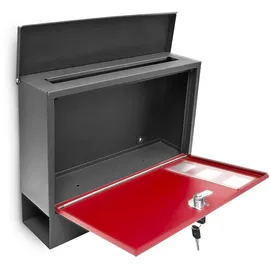 Relaxdays Design Metall schwarz/rot