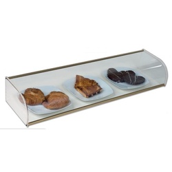 Vitrine   Glasvitrine Glas gebogen, Länge 1000 mm.