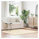 vidaXL Teppich Shaggy Hochflor NAVARRA Creme 160x160 cm Polyester