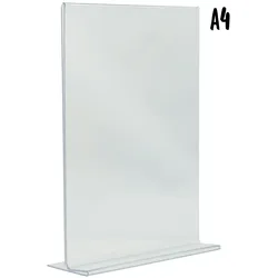 Securit® Transparenter Posterhalter – A4 – Hochformat – Beidseitig – Aus Acryl – Für Gastronomie, Hotels, Cafés und Veranstaltungen