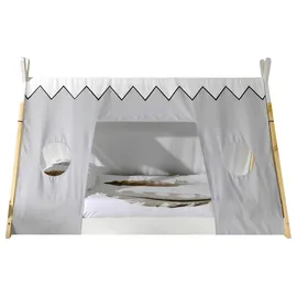 Vipack Hausbett Tipi 90 x 200 cm Kiefer massiv weiß