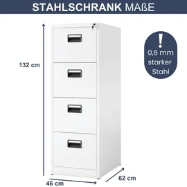 Jan Nowak DELUKE Schubladenschrank 132x46x62 cm Weiß