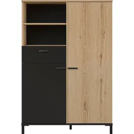 Gami Highboard 102 x 150 x 36 cm Braun / Schwarz