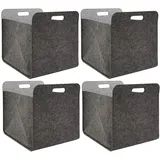 Dune Design Filz Aufbewahrungsbox 33 x 33 x 38 cm 4-tlg. grau