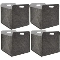Dune Design Filz Aufbewahrungsbox 33 x 33 x 38 cm 4-tlg. grau