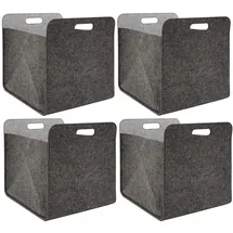 Dune Design Filz Aufbewahrungsbox 33 x 33 x 38 cm 4-tlg. grau