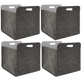 Dune Design Filz Aufbewahrungsbox 33 x 33 x 38 cm 4-tlg. grau