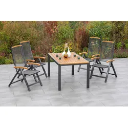 Stylischer Gartenklappsessel Tilos B: 60cm Schwarz