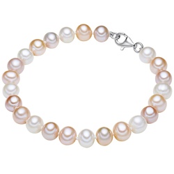 Valero Pearls Perlen-Armband Sterling Silber Süßwasser-Zuchtperle in Rose Damen 