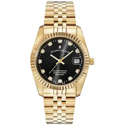 Jacques du Manoir Damenuhr Inspiration Gold - edelstahl Weiss Damen 