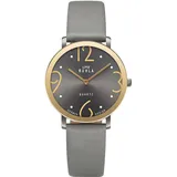 UMR Ruhla Style Damenuhr - Graues Lederarmband - Made in Germany