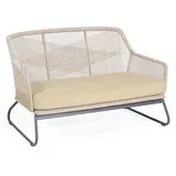 SonnenPartner Loungesofa Couture Aluminium Mit Polyrope White-shell Relaxsofa Garten-sofa - Sonnenpartner