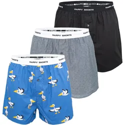 Happy Shorts Herren Boxer Mix 3er Pack