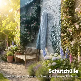 Outsunny Balkonschirm 295 x 295 cm Grau