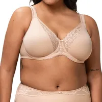 Triumph BH Modern Lace Cotton Underwire Bra Beige) F