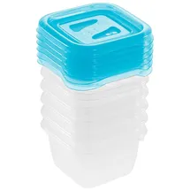 KEEEPER Frischhaltedosenset 6-teilig, 6 x 90 ml, 6,5 x 6,5 x 4 cm, Fredo Fresh, Blau Transparent