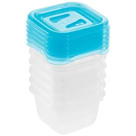 KEEEPER Frischhaltedosenset 6-teilig, 6 x 90 ml, 6,5 x 6,5 x 4 cm, Fredo Fresh, Blau Transparent
