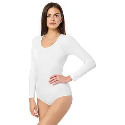 Damen Langarm Body BD900 - Weiß - M