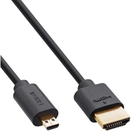 InLine HDMI-Kabel 1 m HDMI Typ A (Standard) HDMI Typ D (Mikrofon) Schwarz