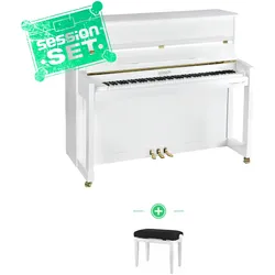 Session Original Frankfurt 122 Klavier Weiss Hochglanz   - SET - - Klavier