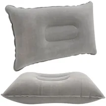 Intirilife Aufblasbares Kissen 33,5 x 22 cm Grau