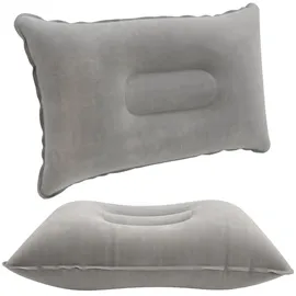 Intirilife Aufblasbares Kissen 33,5 x 22 cm Grau