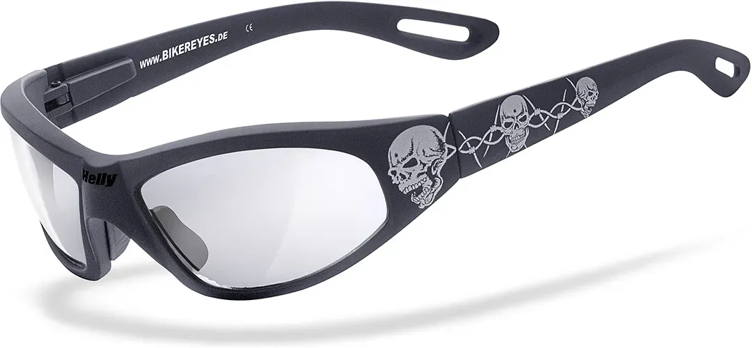 Helly Bikereyes Black Angel Tribal Selbsttönende Sonnenbrille, grau für Männer