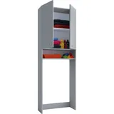 VCM Waschmaschinenschrank Praktischer Überbauschrank mit viel Stauraum Maße: B. 64 x H. 182 x T. 27 cm Waschmaschinenregal für Bad und Waschküche Waschmaschinenüberbauschrank - Lona