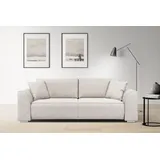 INOSIGN 3-Sitzer Beatrice Schlafsofa, wahlweise auch mit Bettfunktion und Bettkasten, incl. 2 Zierkissen, beige