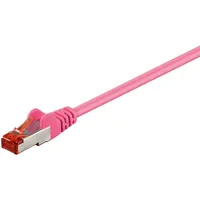 goobay CAT 6 Patchkabel, S/FTP (PiMF), Magenta