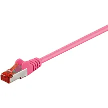 goobay CAT 6 Patchkabel, S/FTP (PiMF), Magenta