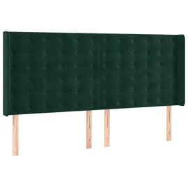 vidaXL Boxspringbett 180 x 200 cm Dunkelgrün