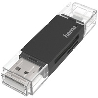 Hama 00200130 Kartenleser USB/Micro-USB Schwarz