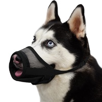 Mayerzon Maulkorb für Hunde, mit verstellbarem Klettverschluss, um Beißen, Bellen und Kauen zu verhindern, Luftnetz, atmungsaktiv, für kleine, mittelgroße und große Hunde (Black, L)