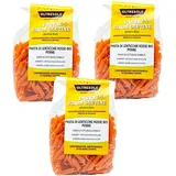 Oltresole, Bio Nudeln aus roten Linsen, Penne Format, Eiweißnudeln aus Hülsenfrüchten, 100% Bio Mehl aus roten Linsen, Vegan und Glutenfrei, 3 x 350 g Packung