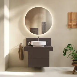 Duravit Balcoon 80x55x37cm, 1 AS Beck. mitt, braun ma