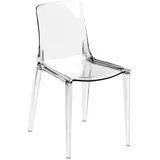 Agatha - Polycarbonat-Stuhl für Wohn- und Esszimmer - Transparent Stones Monocoque-Struktur