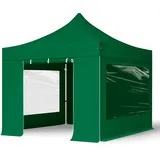 TOOLPORT Faltpavillon 3 x 3 m inkl. 4 Seitenteile Dunkelgrün