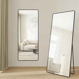 Songmics Rechteckiger Ganzkörperspiegel 165 x 60 cm Tintenschwarz