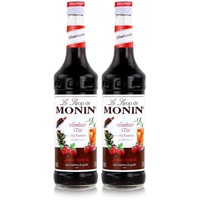 Monin Sirup Himbeer Tee 700ml - Cocktails Milchshakes Kaffeesirup (2er Pack)