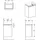Geberit Waschtischunterschrank 1 Tür 44,2 x 61,7 x 35,6 cm Sandgrau Hochglanz