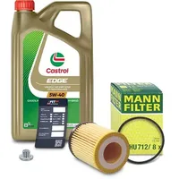 Mann-filter Ölfilter+Schraube+5 L Castrol 5W-40 [Hersteller-Nr. 10491403] für Suzuki, Opel